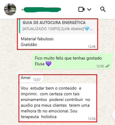 Print de avaliação positiva